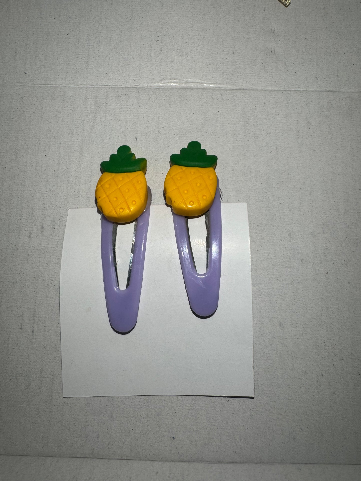Pineapple Pop Hair Clips - 2 pairs (4 units)