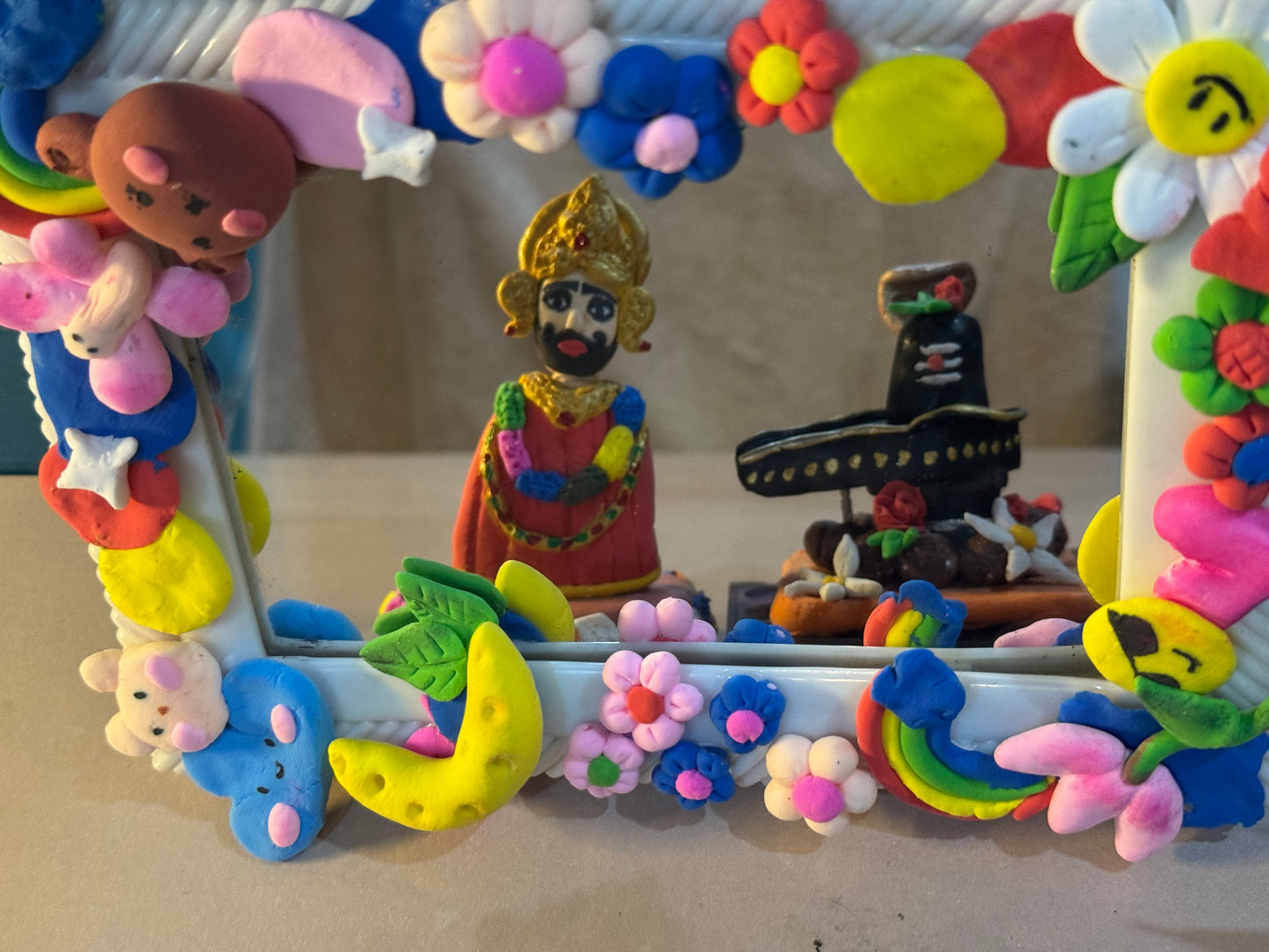 Cute Mirror – Handmade Clay Art Frame
