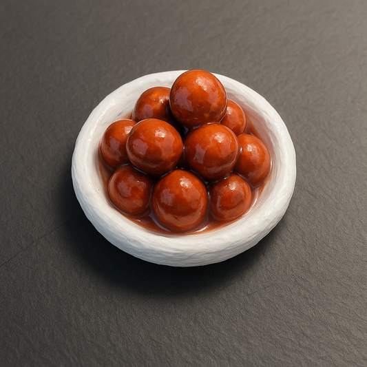 Miniature Gulab Jamun in Bowl – Clay Art Collectible