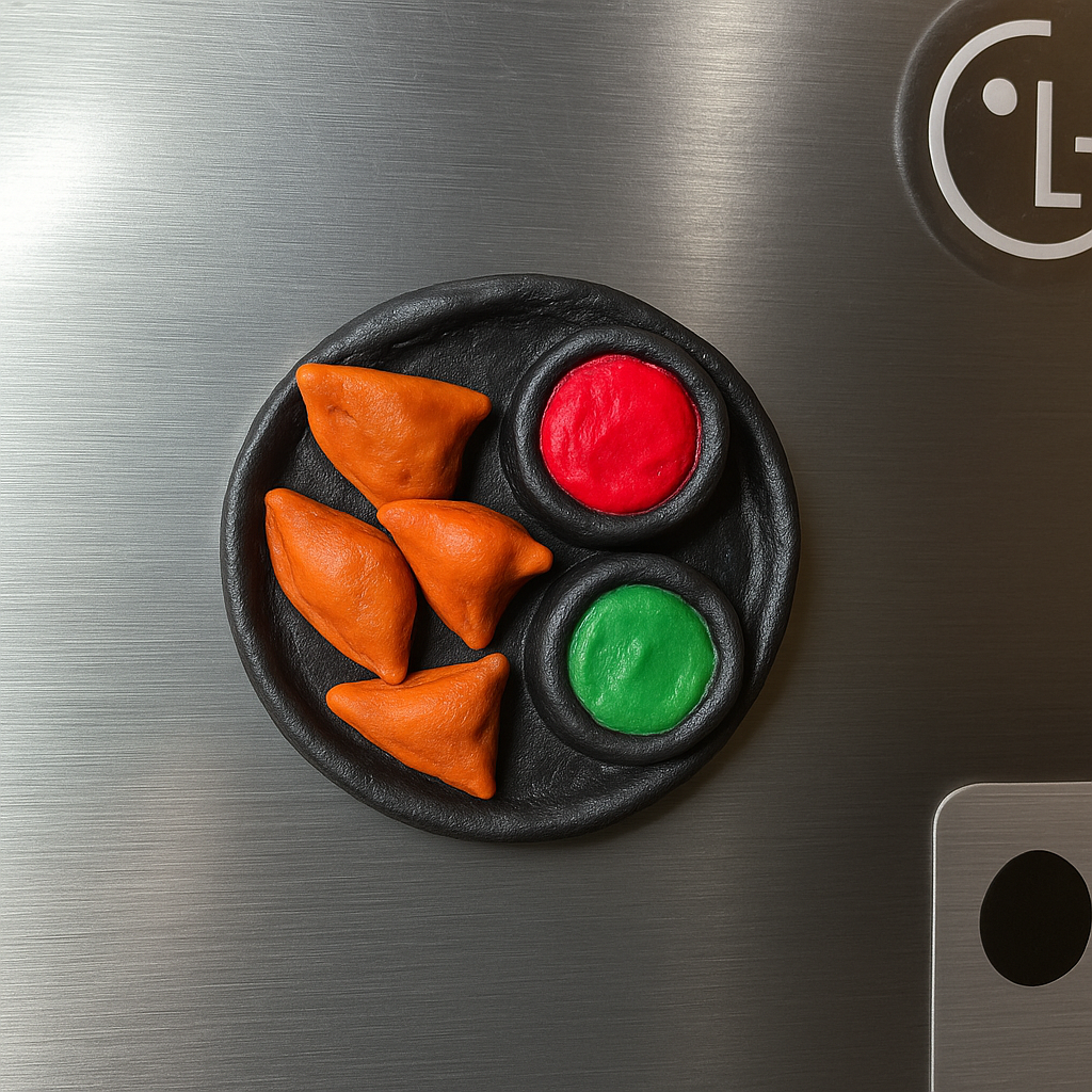 Mini Samosa Platter Fridge Magnet