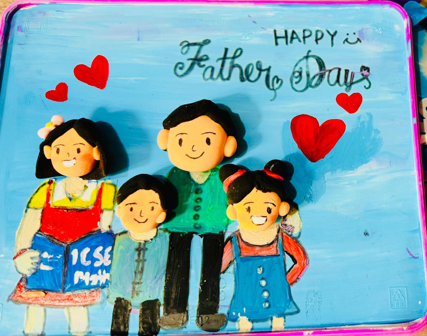 Custom Father's Day Clay Plaque – Family Theme