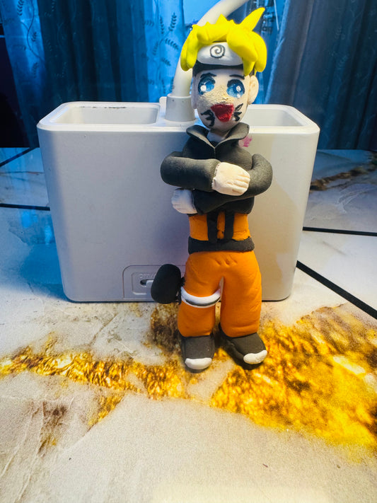 Handcrafted Naruto Uzumaki Clay Figurine