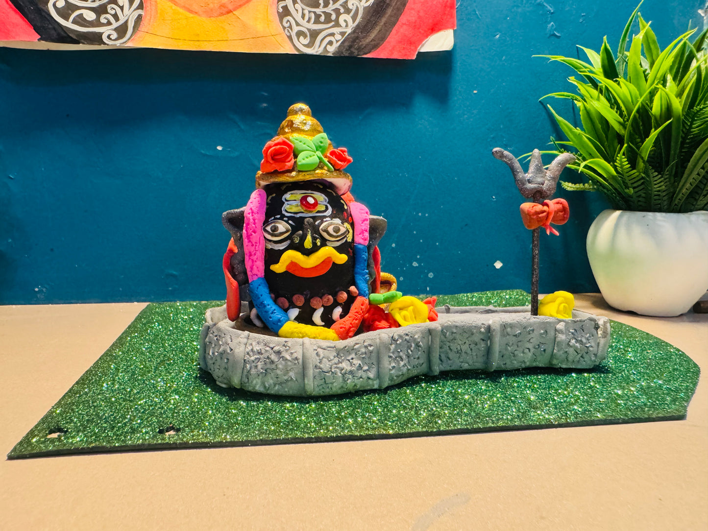 Handcrafted Mahakal Shivling Clay Idol