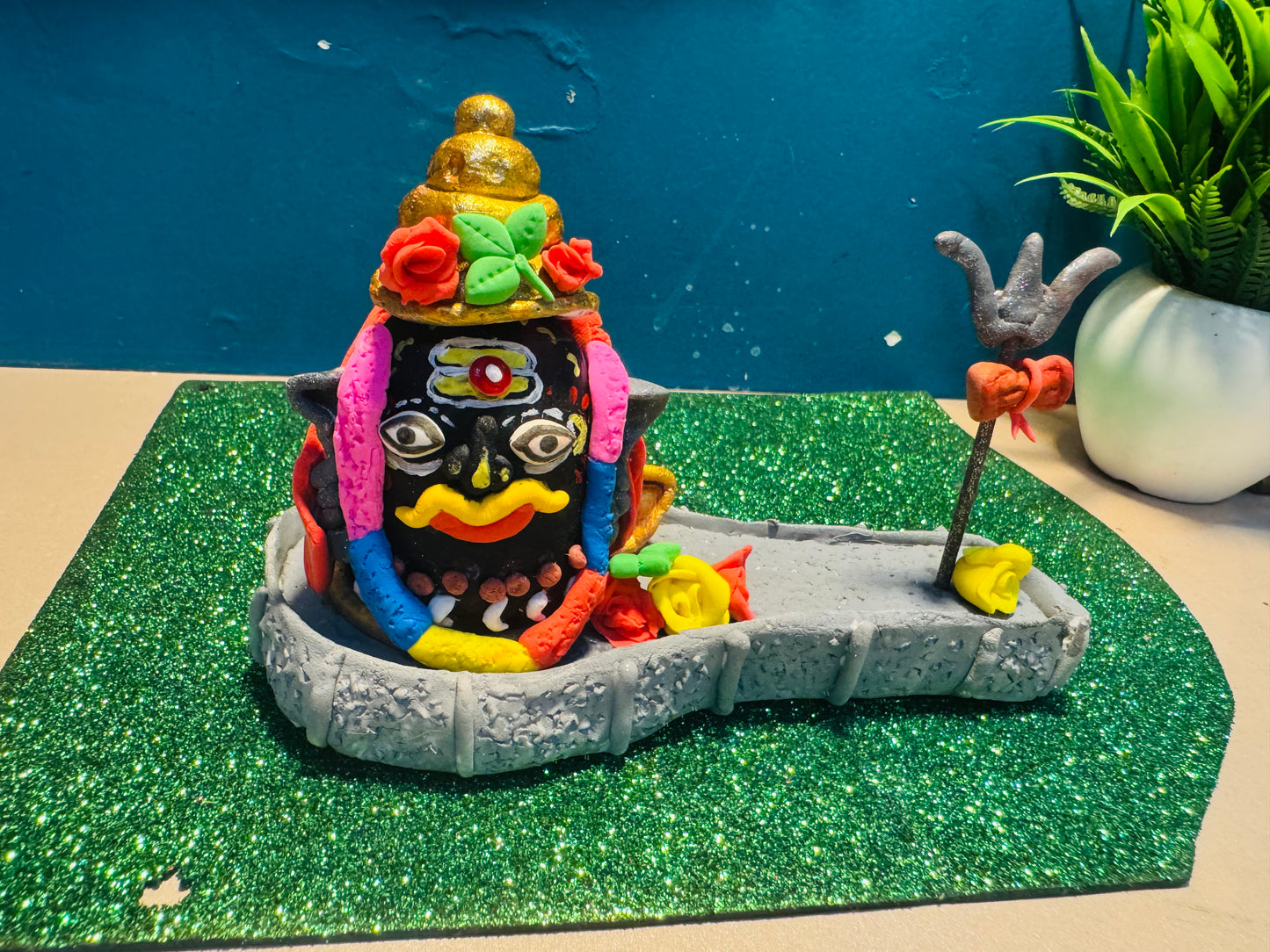 Handcrafted Mahakal Shivling Clay Idol