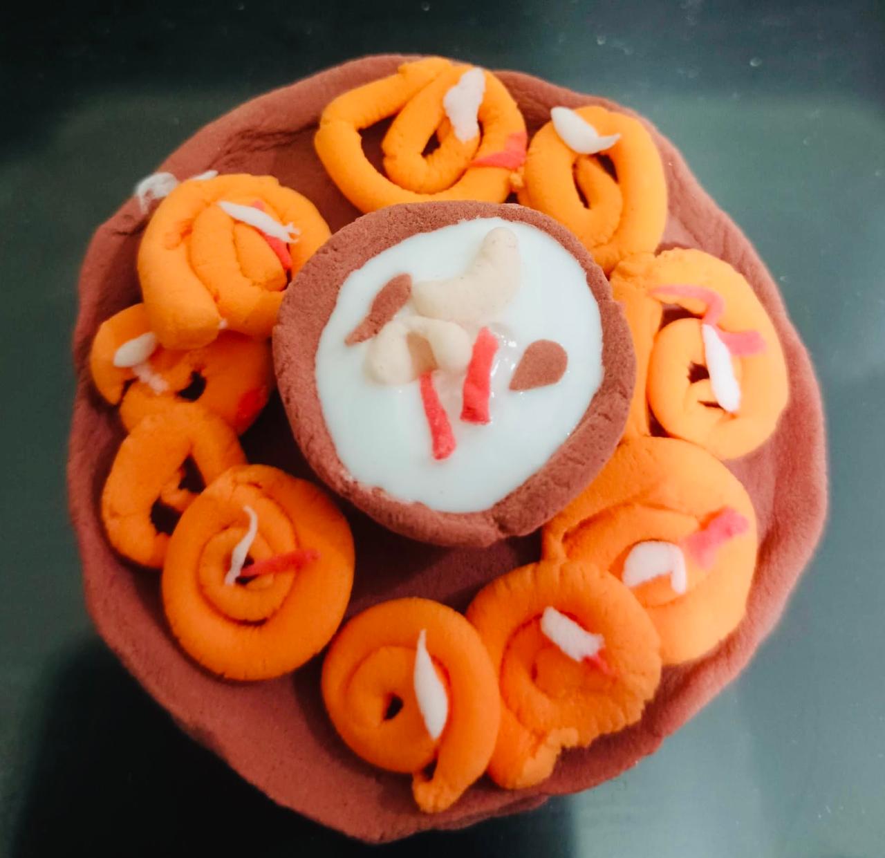 Jalebi Dahi Delight – Handmade Miniature Clay Art